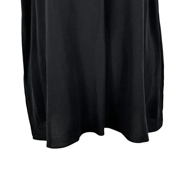 Like new Eileen Fisher Black 100% Silk Minimalist V-Neck Tunic Top XS - Picture 7 of 10